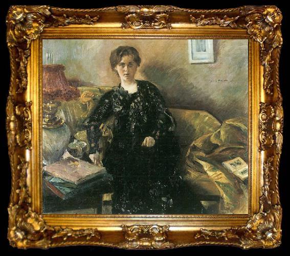 framed  Lovis Corinth Portrait Frau Korfiz Holm, ta009-2